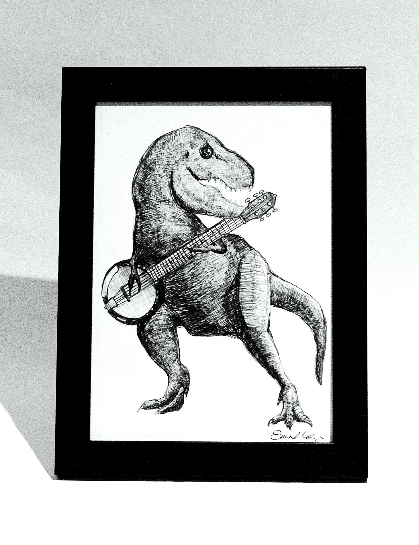 Dino Playing a Banjo Print